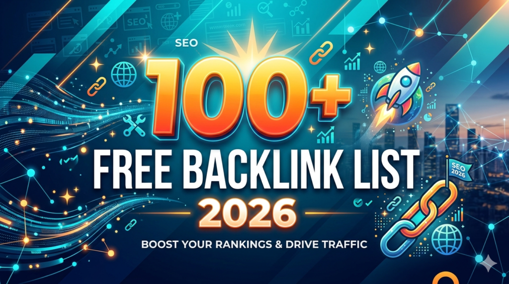 100 + FREE BACKLINK LIST 2026 BANNER